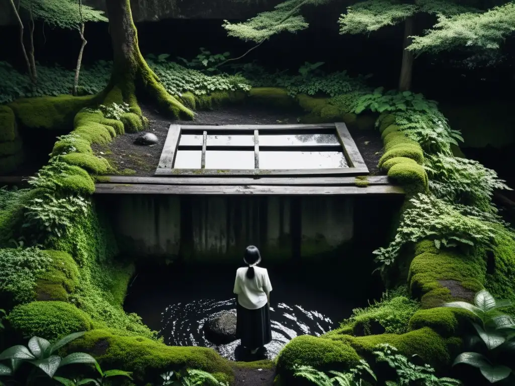 El misterioso pozo de Okiku: leyenda japonesa Antigua y misteriosa historia de Okiku: el tenebroso pozo rodeado de vegetación