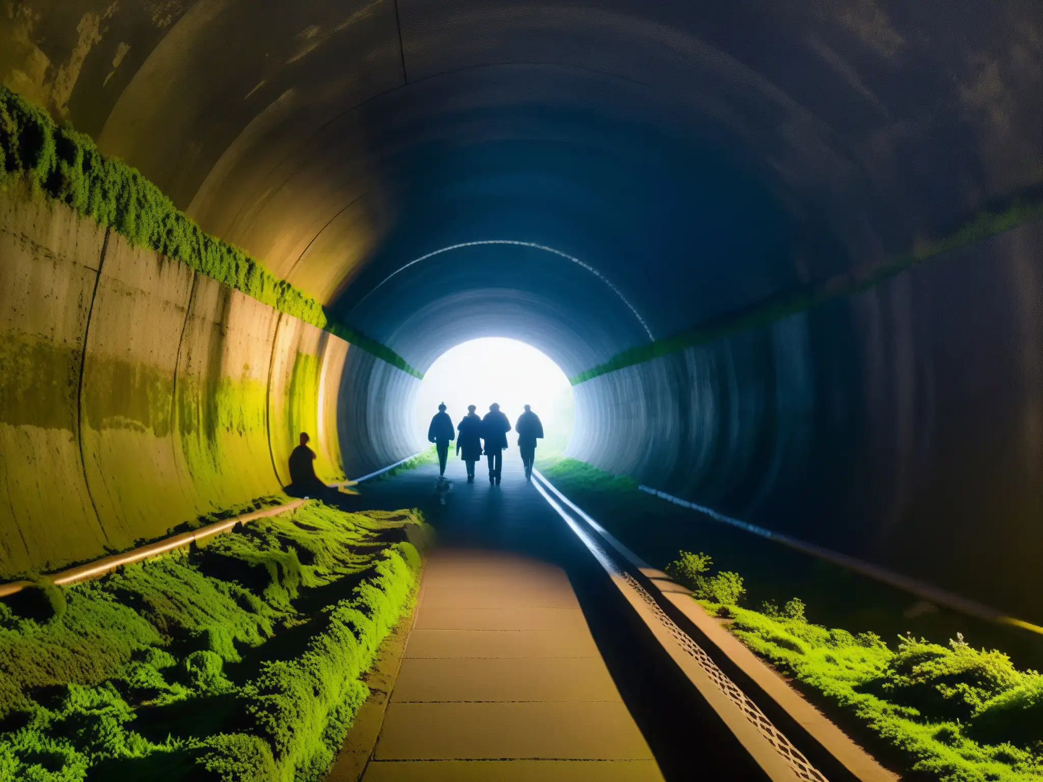 Explora la inquietante leyenda urbana del túnel Haenggung en Corea, donde siluetas fantasmales se pierden en la penumbra