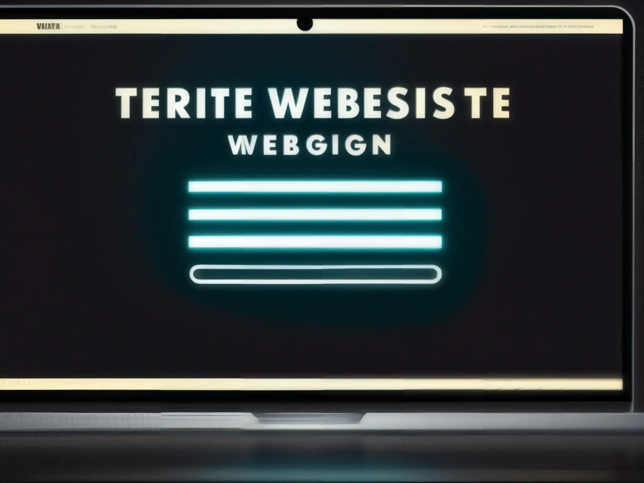 Sitio web maldito: símbolos cripticos y textos distorsionados Un inquietante sitio web abandonado con elementos de diseño obsoletos y imágenes con fallas, rodeado de misterio y superstición