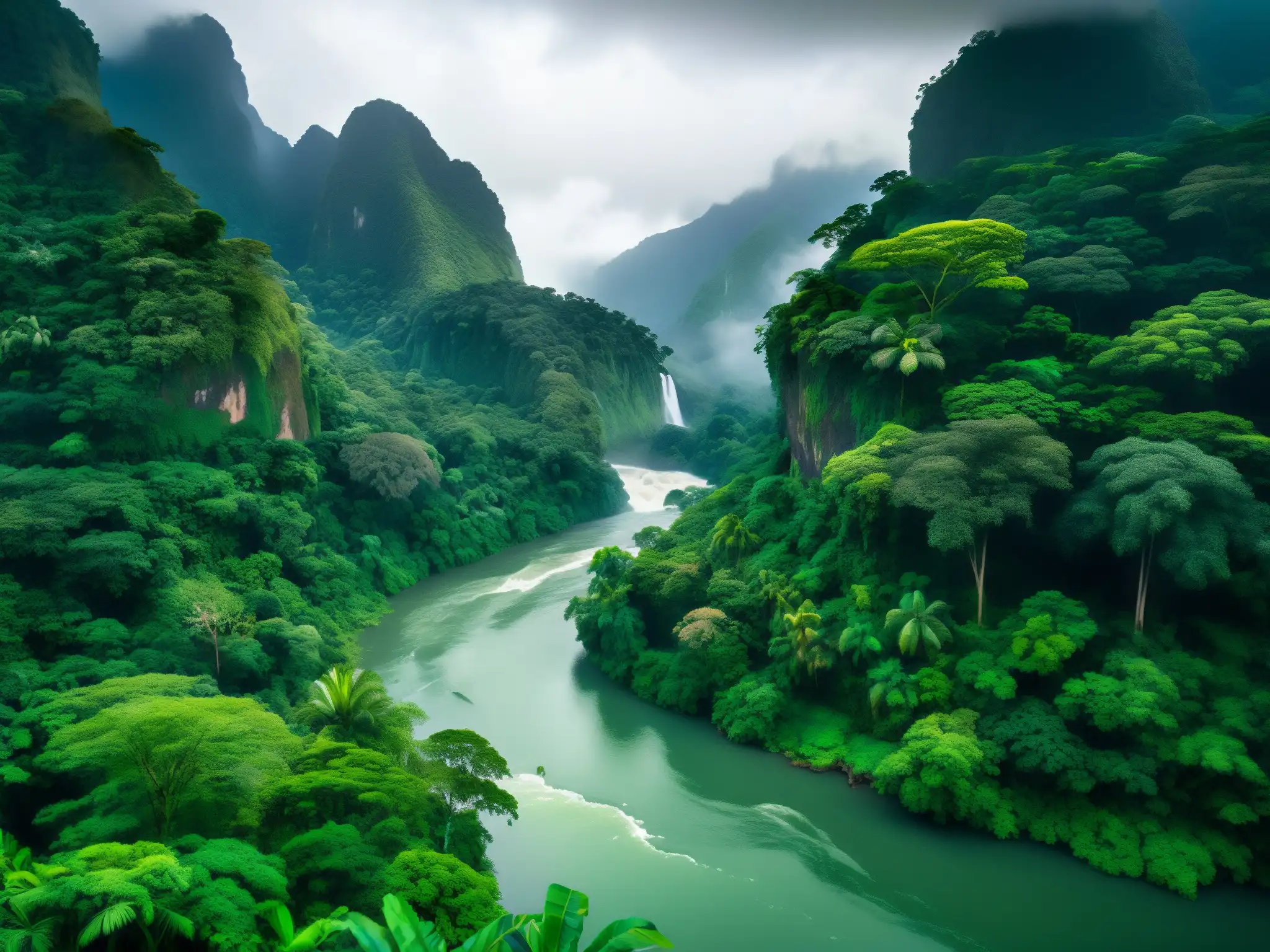 Misterioso río en la selva colombiana: El Mohán El Mohán, guardián mágico de los ríos, en la exuberante selva colombiana