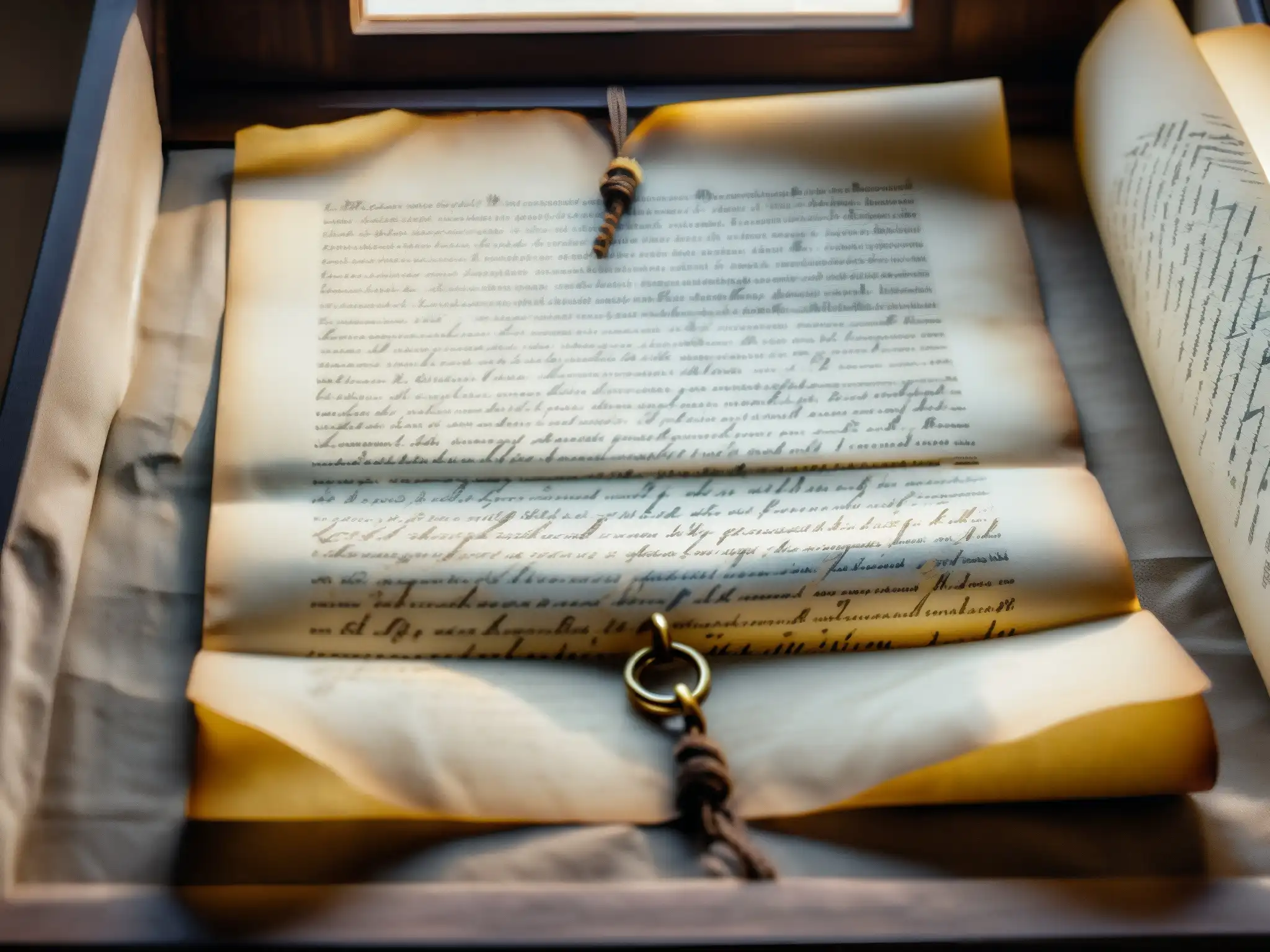 Manuscrito original de 'Los Protocolos de los Sabios de Sion' - Misterio y autenticidad Manuscrito original en blanco y negro de los Protocolos de los Sabios de Sion, revelando la intrincada escritura y el pergamino envejecido