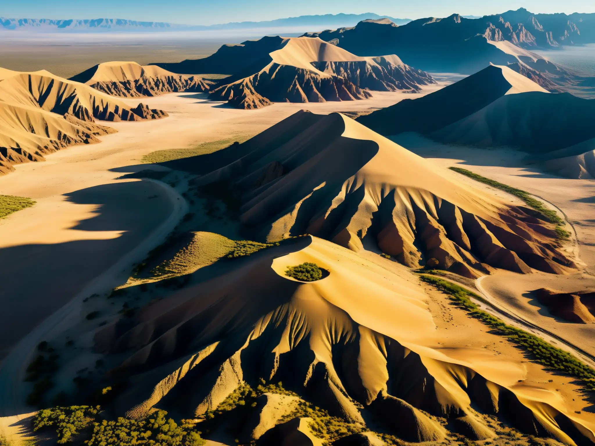 Misteriosa Zona del Silencio: Desierto de México Vista aérea impresionante de la misteriosa Zona del Silencio en el desierto del norte de México, revelando su paisaje único y enigmático