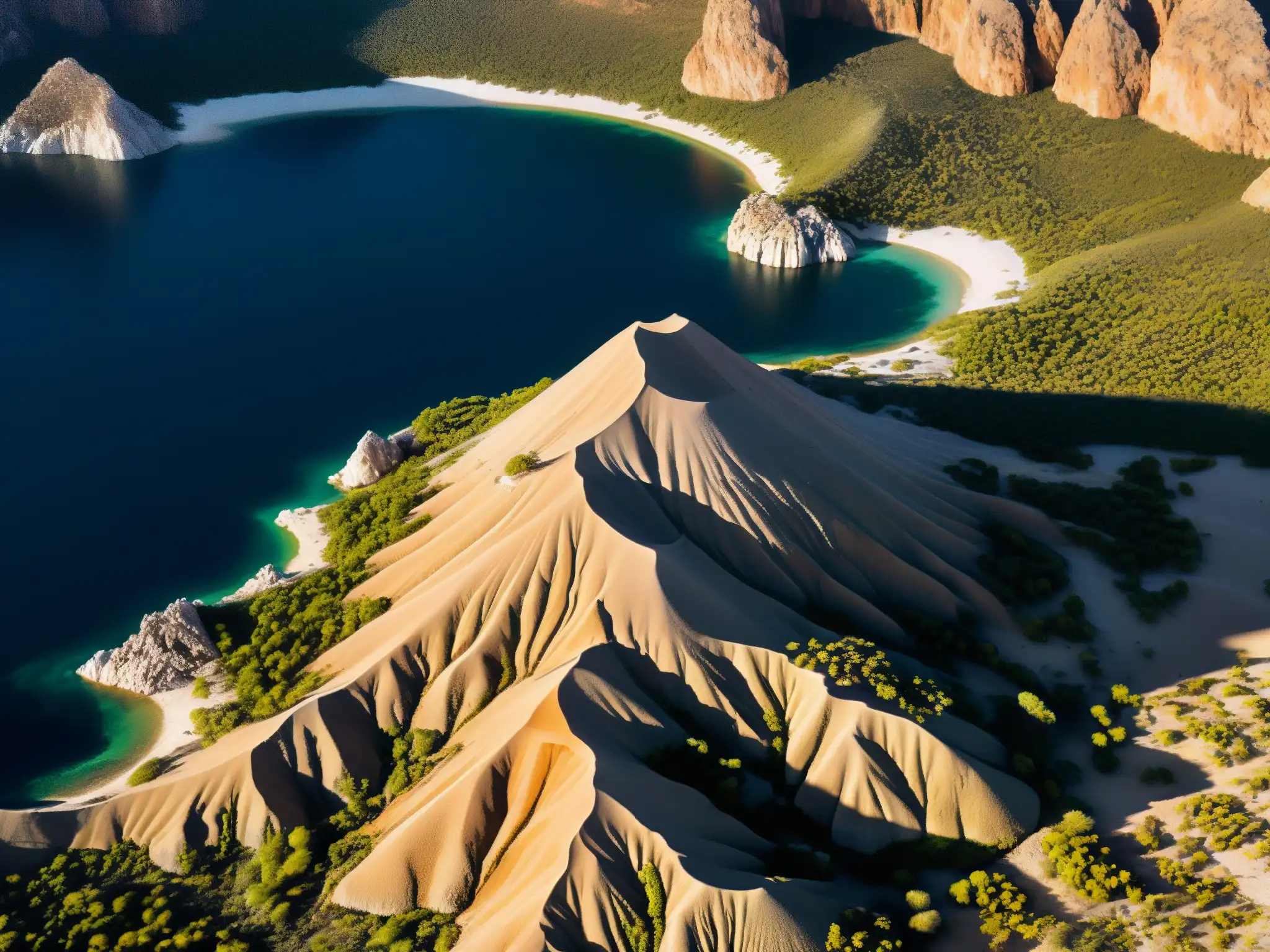 Misteriosa Zona del Silencio: Paisaje Desértico de México Vista aérea impresionante de la misteriosa Zona del Silencio en México, con sus formaciones rocosas únicas y su atmósfera enigmática